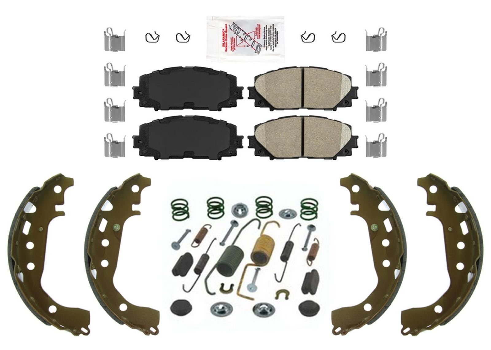 Ameri Pro Front Ceramic Disc Brake Pads Brake Shoes for 2007-2013 Toyota Yaris