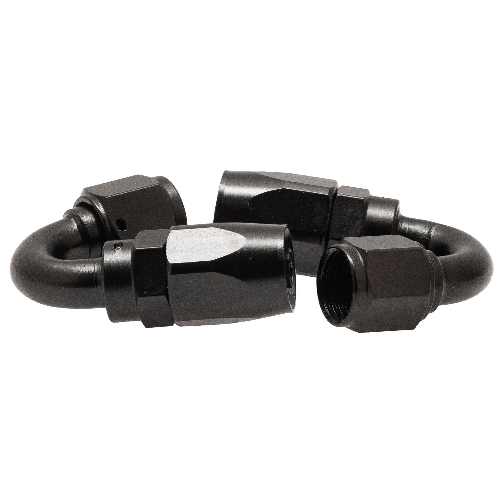 2x 6AN AN6 Hose End Fitting 150 Degree Swivel for Braided Fuel Hose Line;