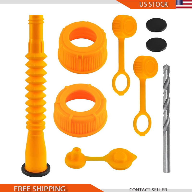 Car Gas Can Spout Flexible Nozzle and Vent Cap 1/2/5/10 Gallon TanksColor: 1Kit