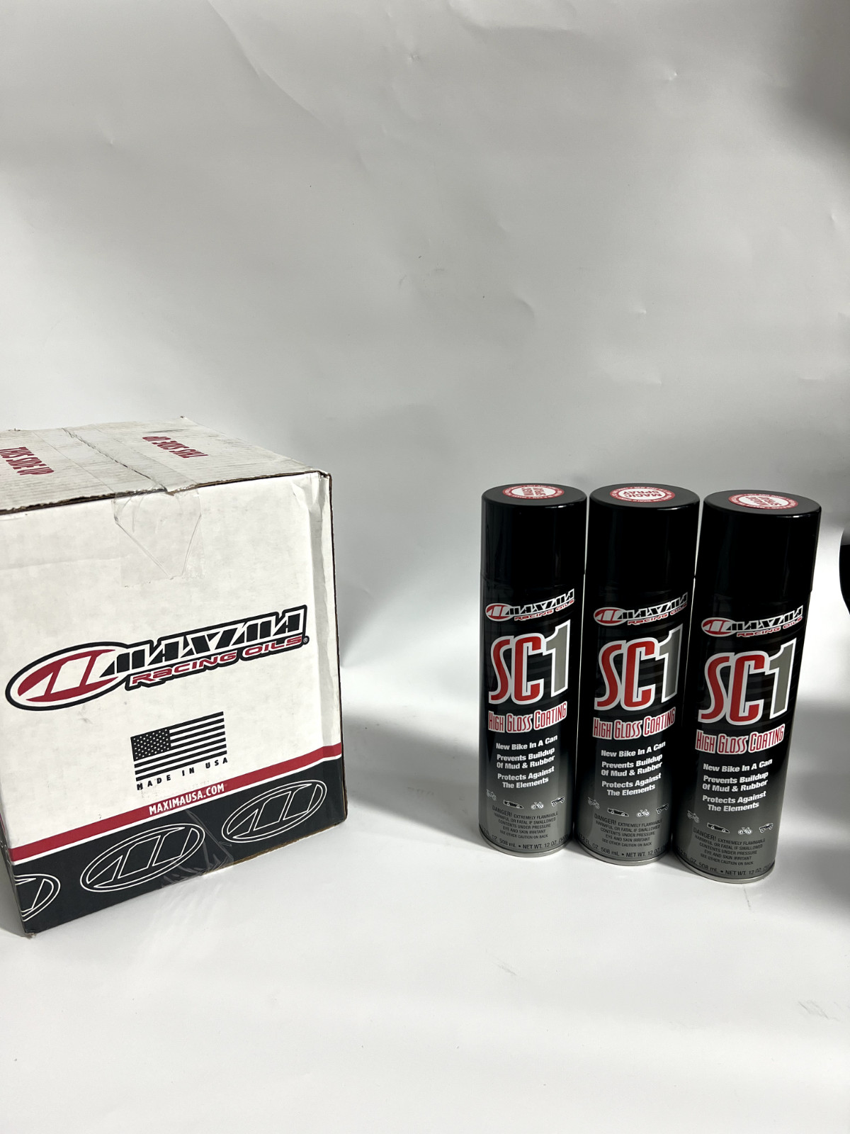 Maxima Racing Oils SC1 High Gloss Silicone Clear Coat 17.2oz. Spray (3 Cans)