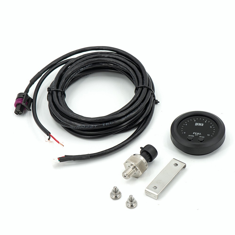 52MM Fuel Pressure Gauge LED Display + 1/8 NPT Fuel Pressure Sensor Kits