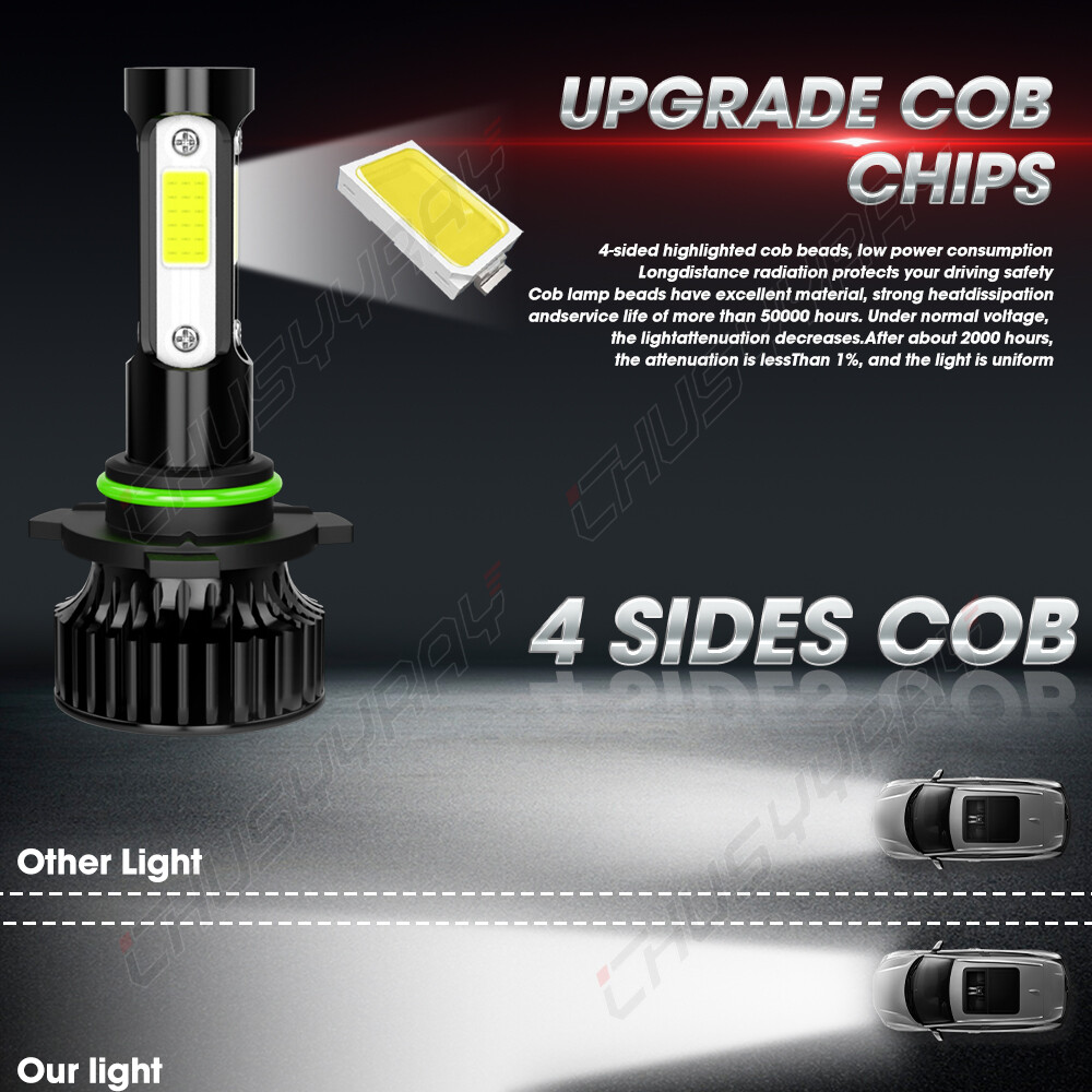 For Dodge Intrepid 1998-2004 6x Combo LED Hi/Lo Beam Headlight Fog Light Bulbs