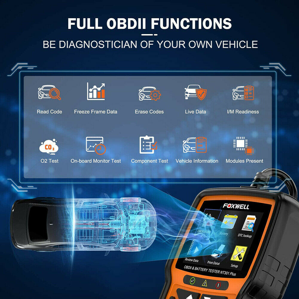 Car Code Reader OBD2 Diagnostic Scanner Car Engine Fault Scan Tool Light Reset