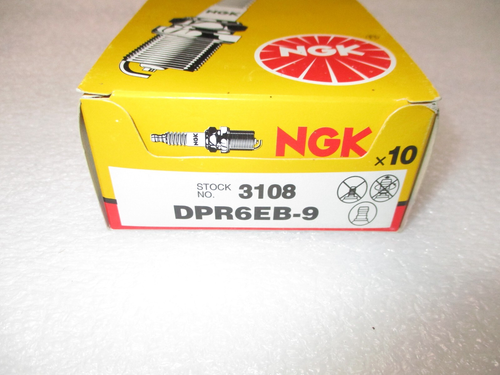 NGK DPR6EB-9 3108 Spark Plugs Set of 10