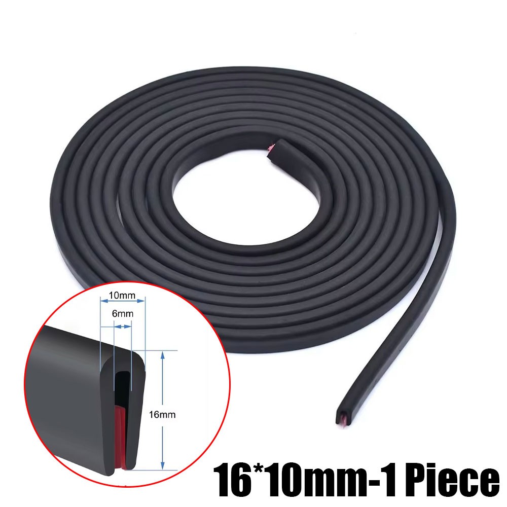 1x U-Shape Edge Protector Sealing Strip 3m Rubber Waterproof Car Door Guard Seal