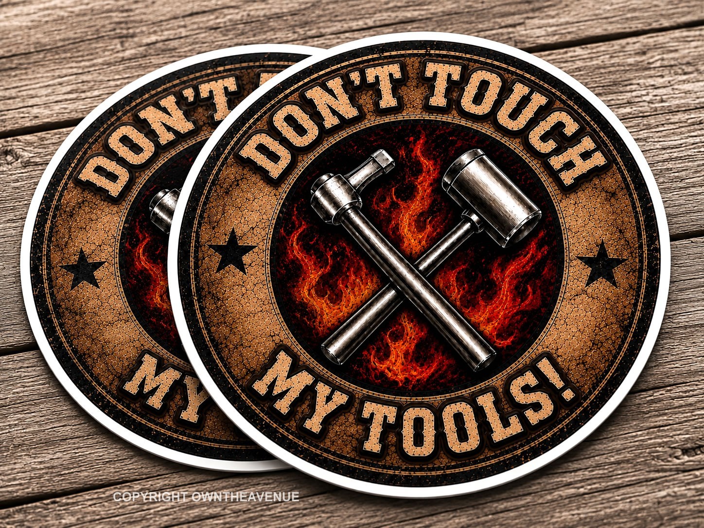 x2 Don’t Touch My Tools! Toolbox Mechanic Garage Sticker Decals 3.5″