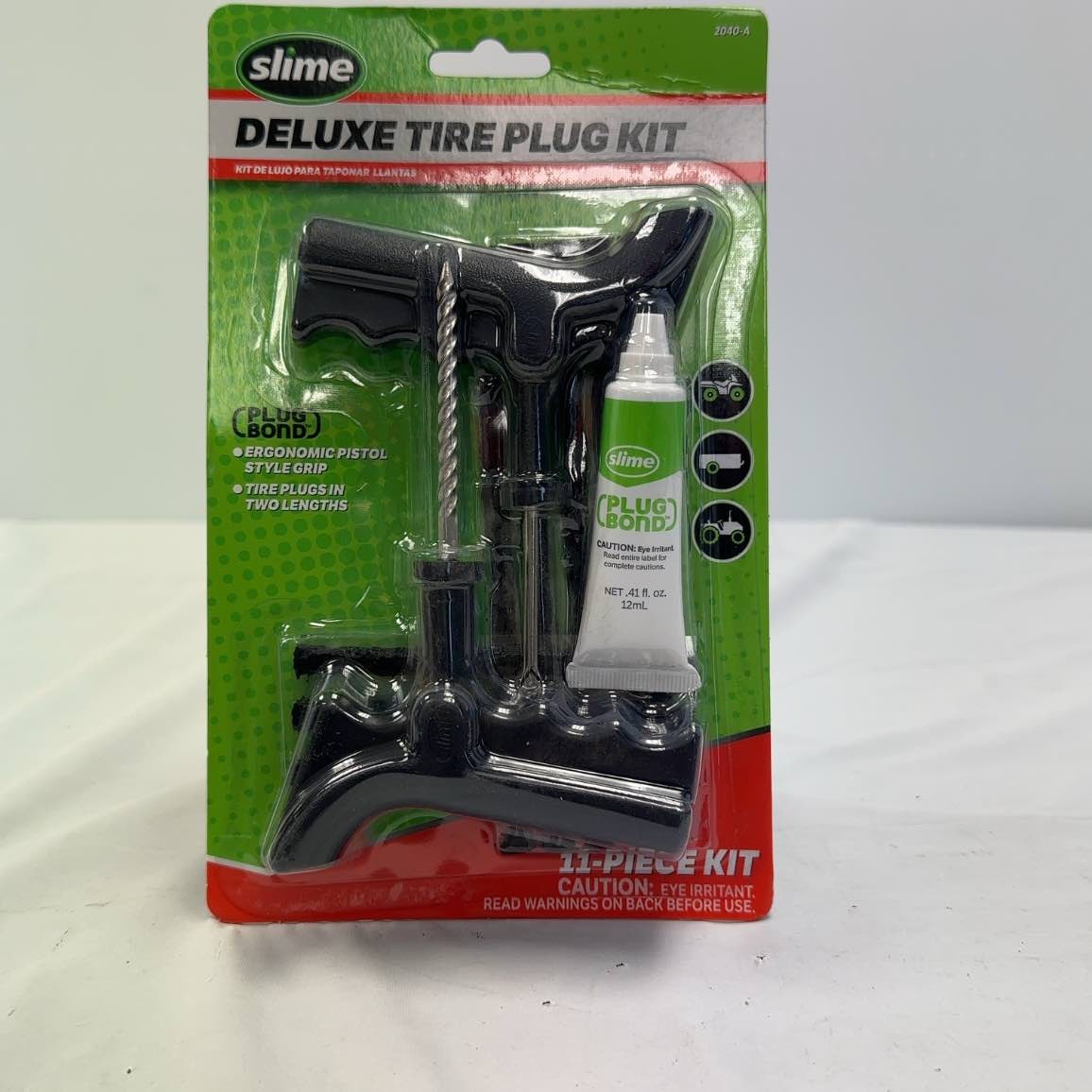 Slime 2040-A Deluxe Tire Plug Kit for Tubeless Off-Road Tires – 11 Piece Set