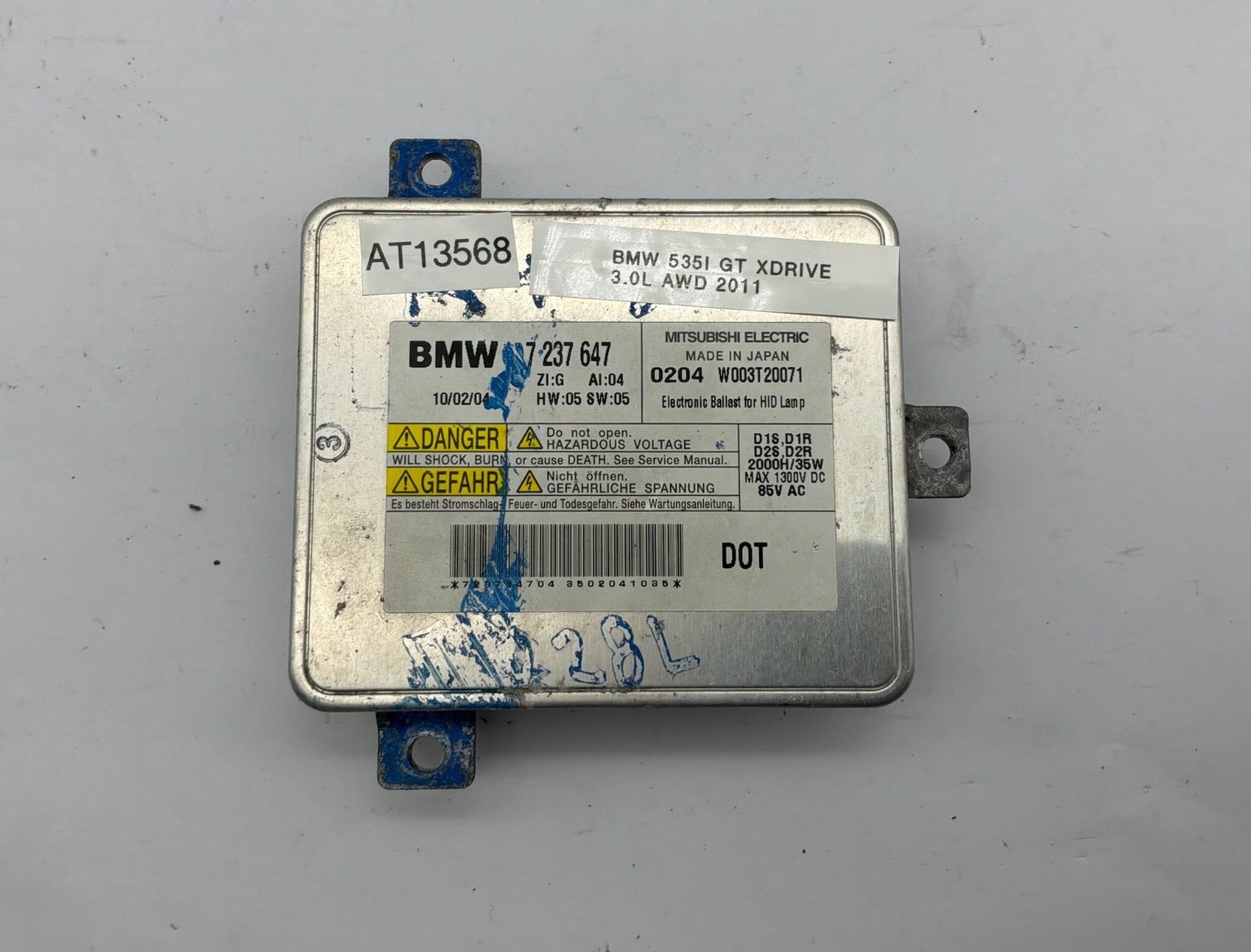 OEM 11-16 BMW 535i 528i 550i 335i GT Headlight HID Xenon Ballast Control Unit