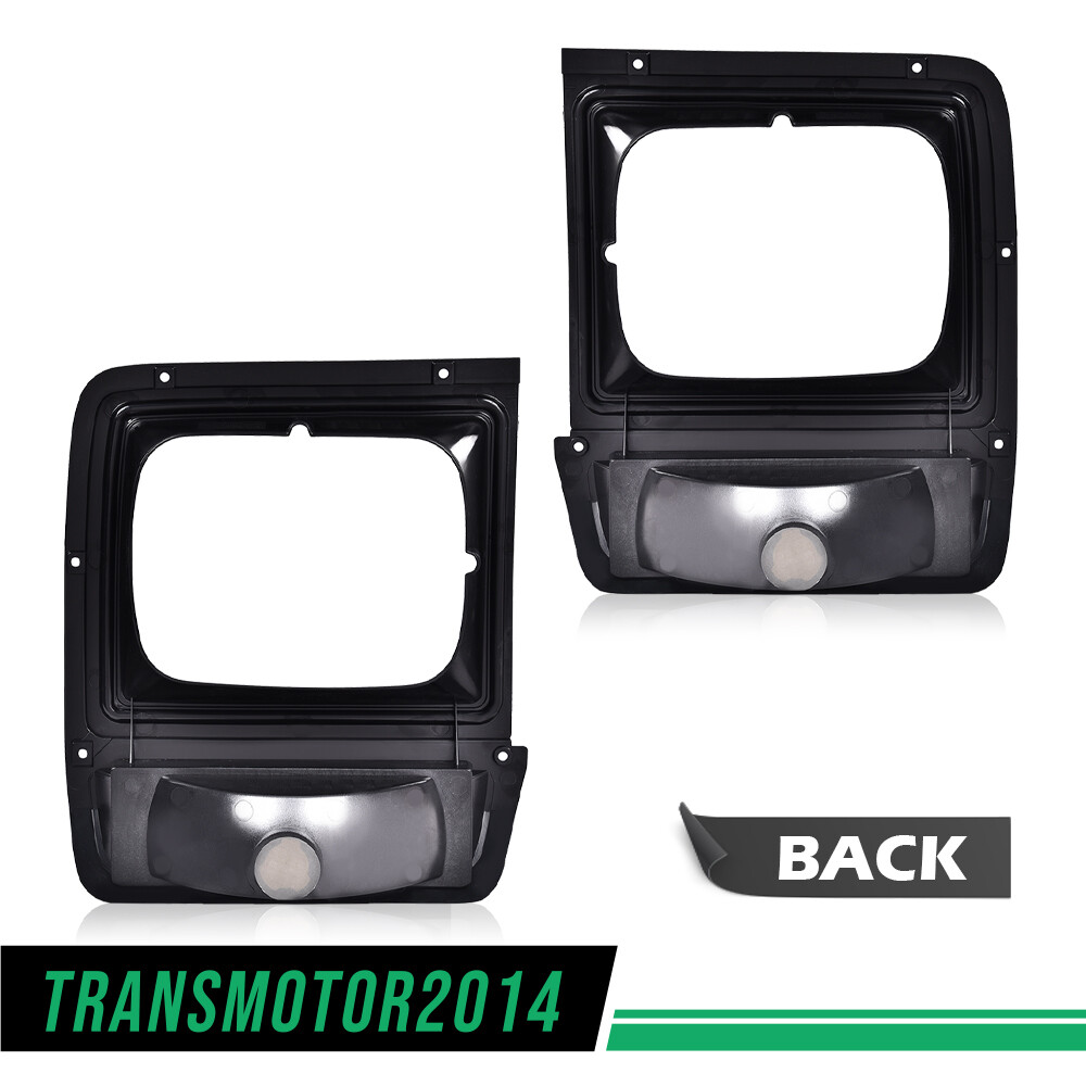 Fit For Dodge Pickup Truck Headlight Headlamp Bezel Pair w/ Corner Parking Light