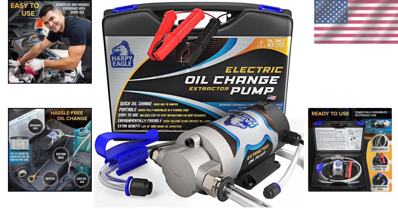 Efficient Motorized Oil Extraction Pump for Cars, Boats & Trucks, Compact Design
