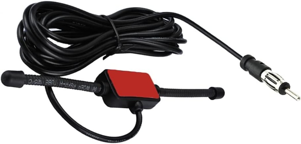 Durable Hidden Patch Antenna with 10ft DIN Connector for Car Radio Enhancements