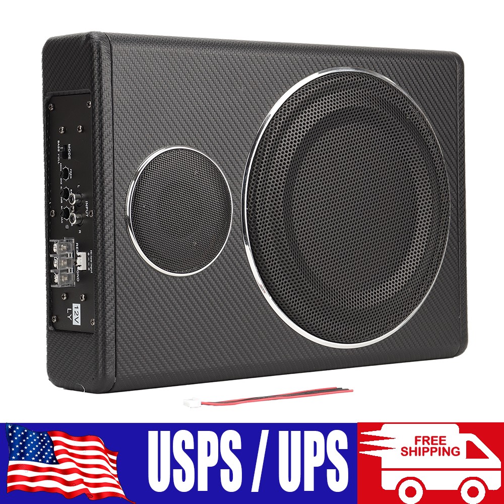 Audio 8″ 800W Powered UnderSeat Car Subwoofer Bluetooth Amplified Sub