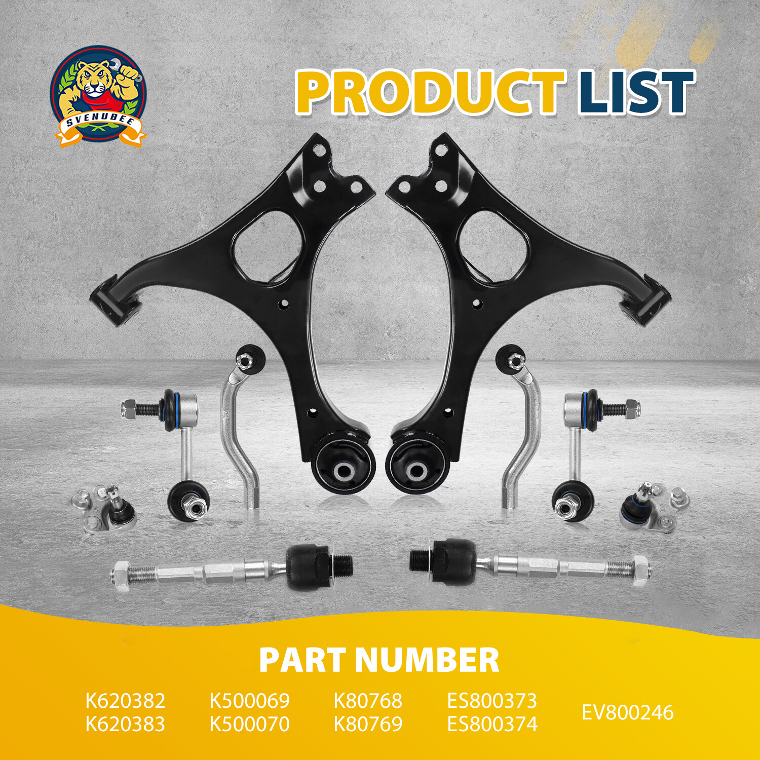 For 06 07 08 09 10 11 Honda Civic 10pc Front Lower Control Arm Suspension Kit