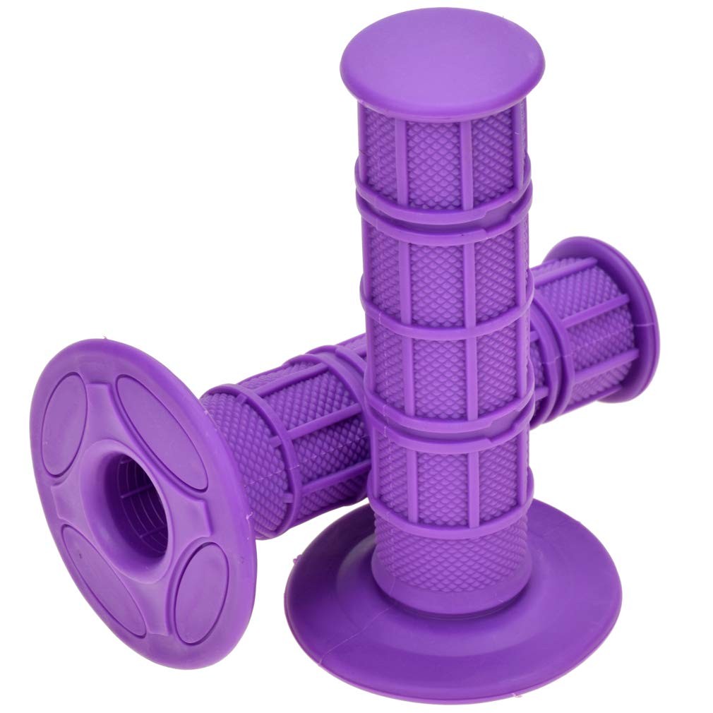 HIAORS Universal 22mm 7/8″ Handlebar Grip Soft Rubber Hand Grips 7/8″, Purple