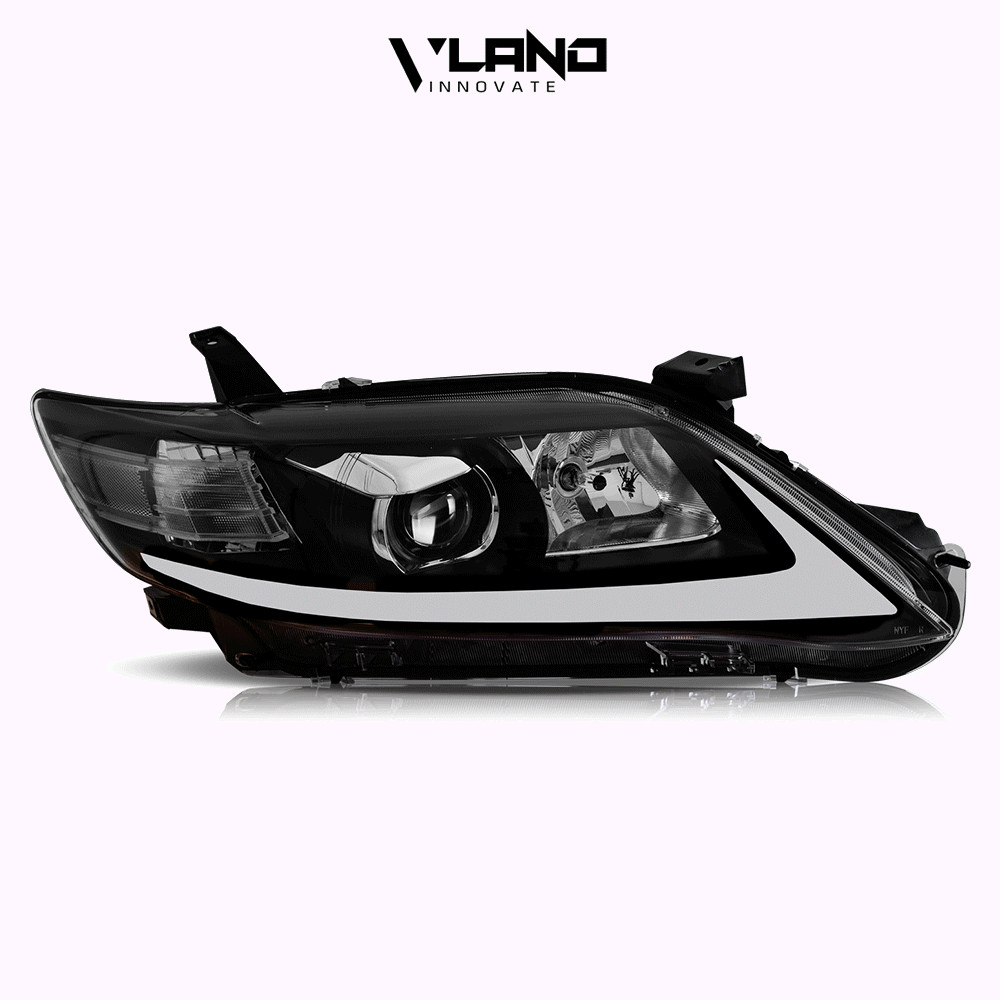 VLAND Led Projector Headlights For 2010 2011 Toyota Camry Base LE SE Sequential