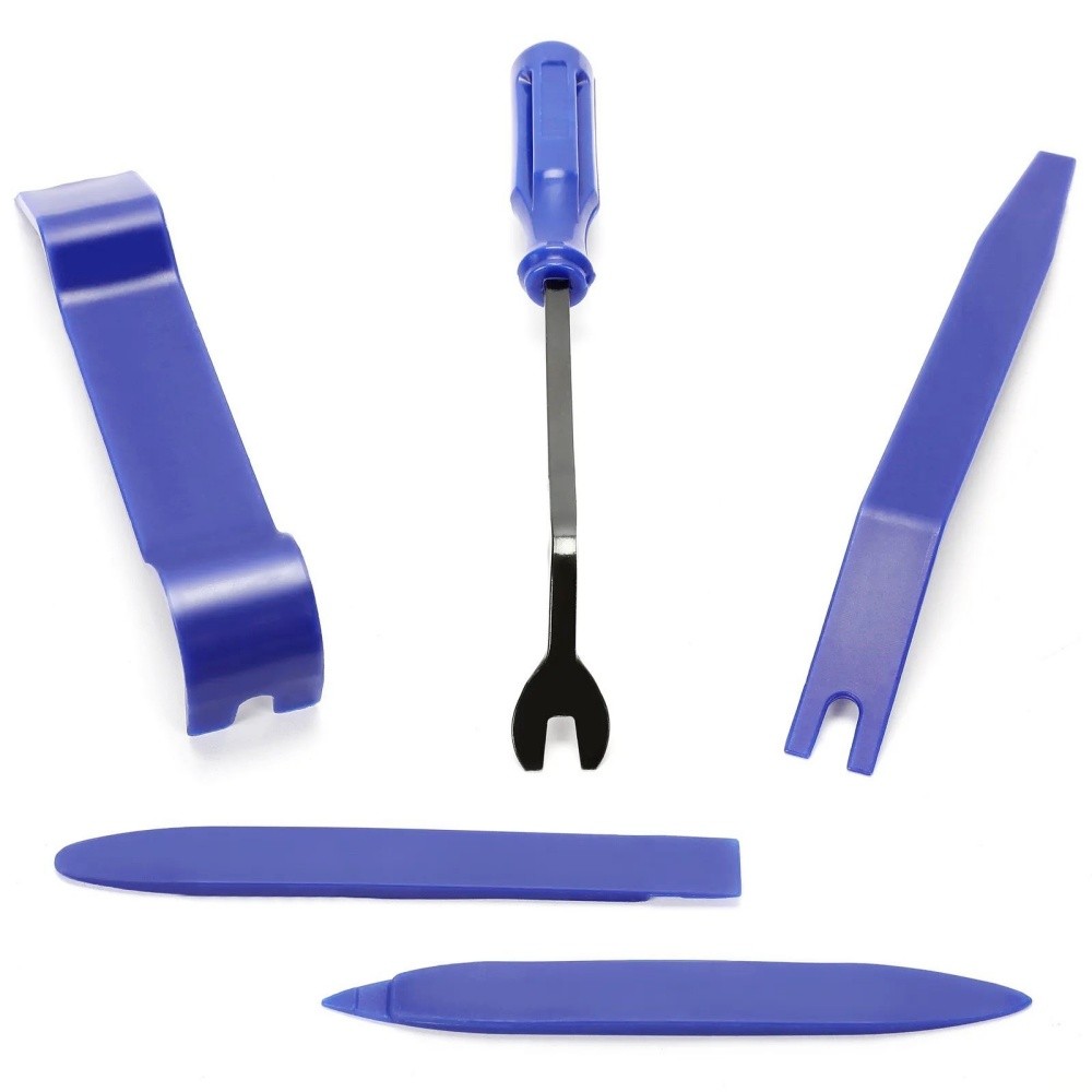5 Plastic Trim Removal Pry Tool Set for Car Radio Panel Door Dash Clip Fasteners