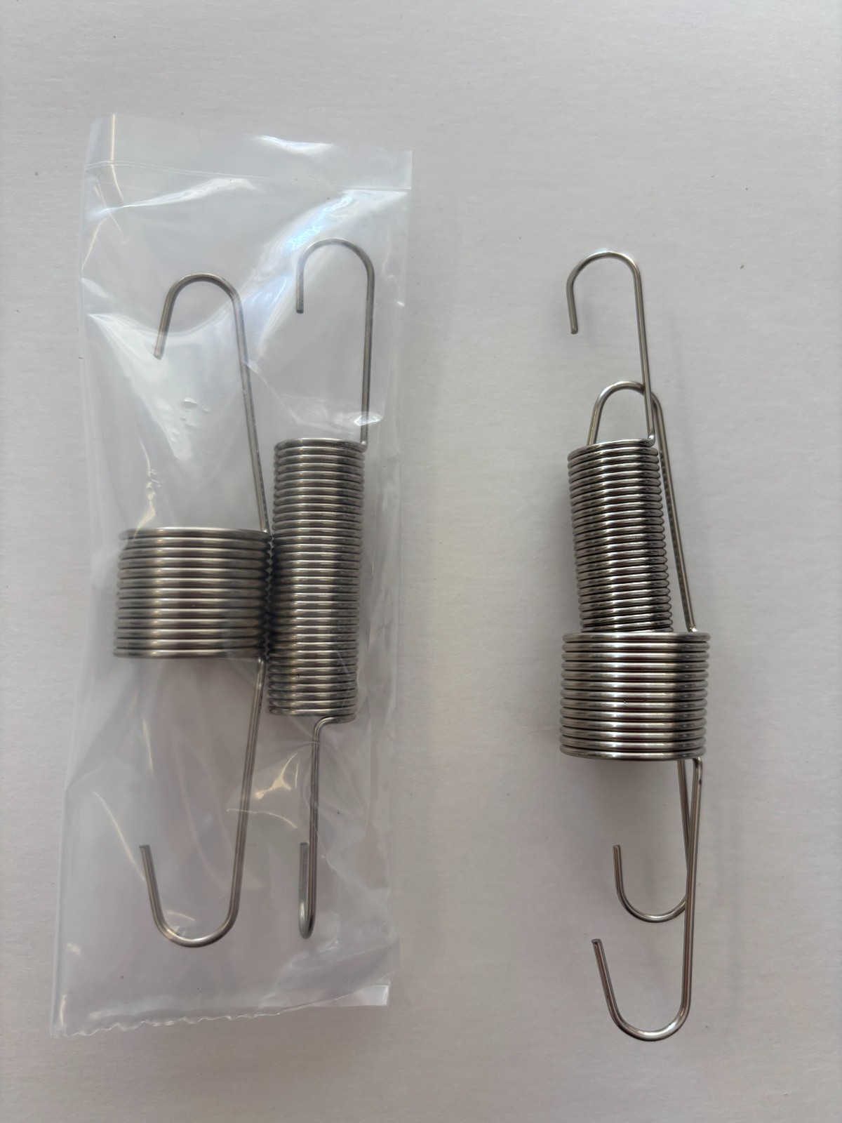 (2) Dual Stainless Carburetor Throttle Return Spring Set SBC 283 327 350 BBC 454