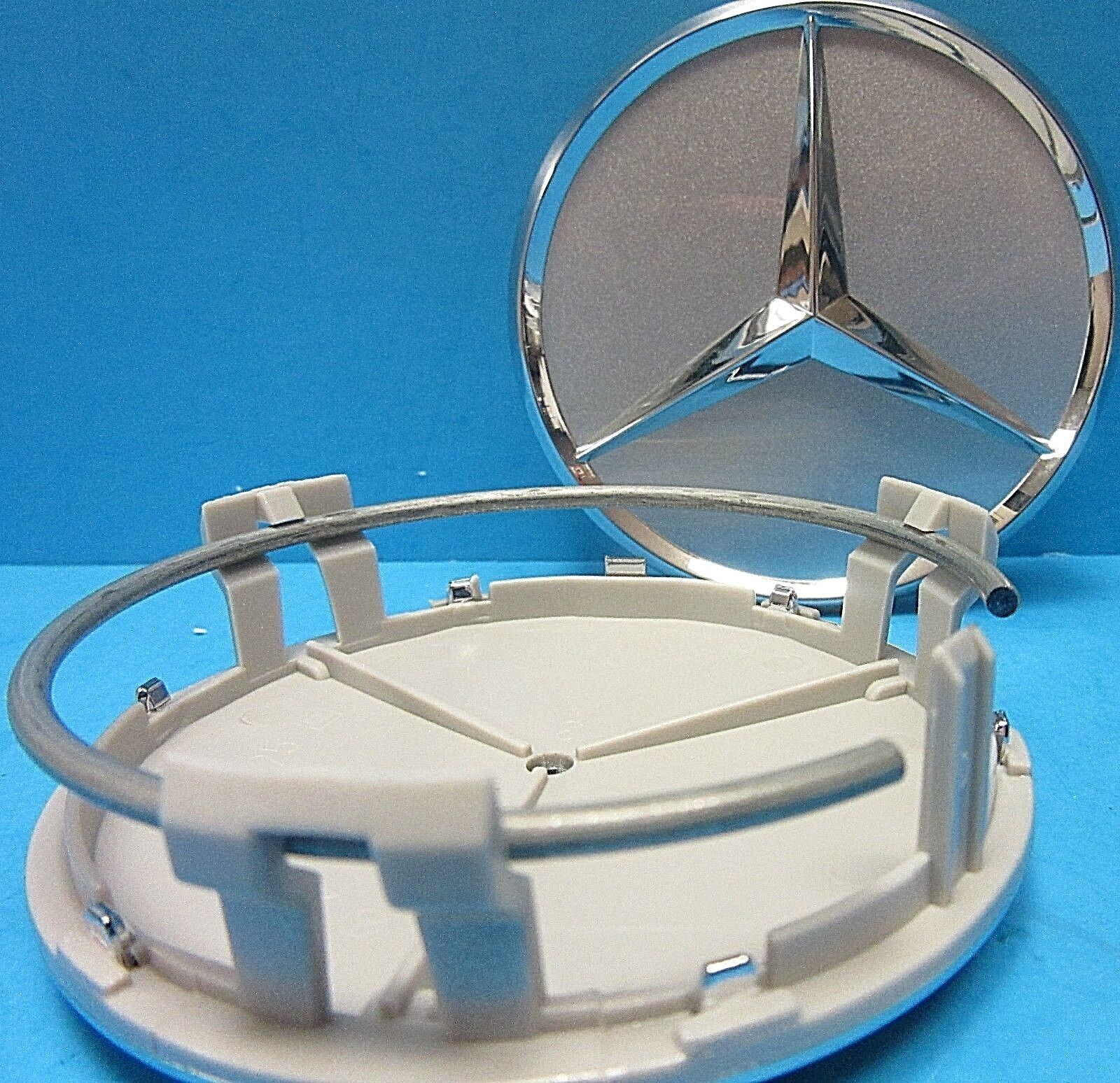 Set of 4 Genuine Wheel Hub Cap for Mercedes Benz Star Alloy Wheel Silver
