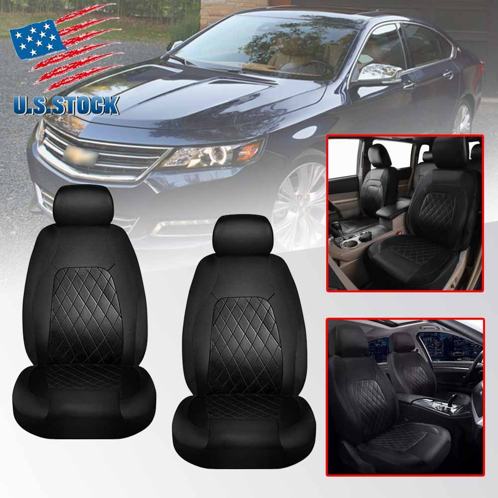 PU Leather Front Seat Cover Passenger & Drive For Chevrolet Impala 2000-2020 AB