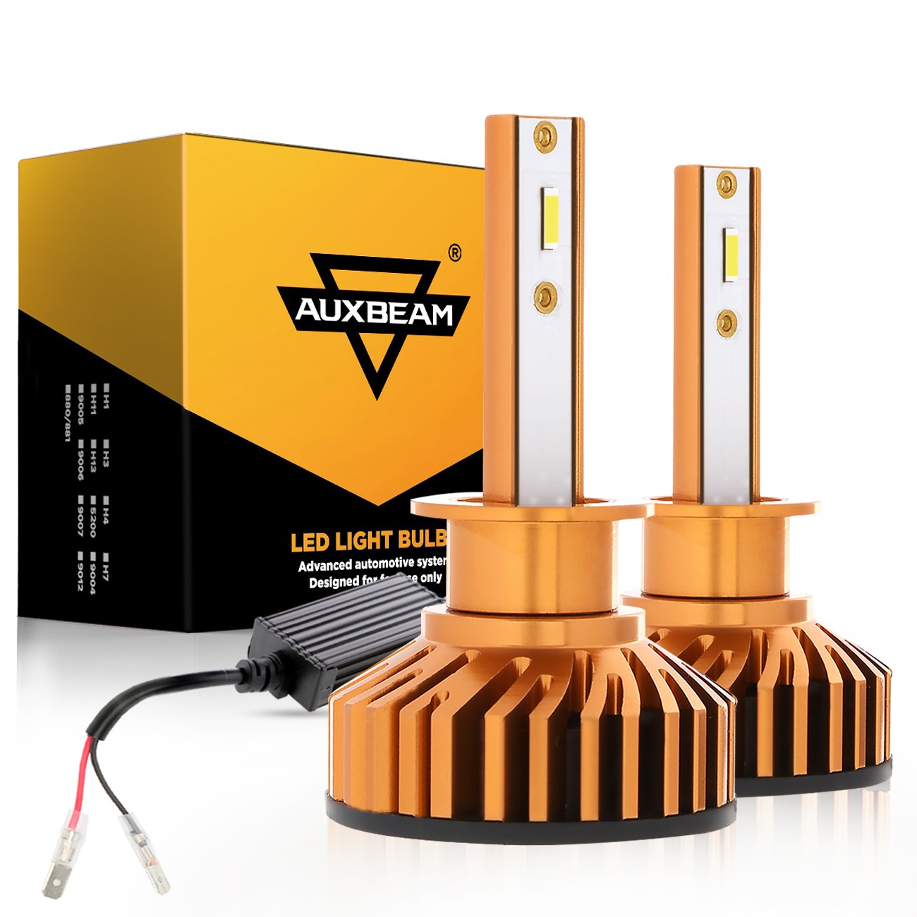 AUXBEAM H1 LED Headlight Kit High/Low Beam Bulb 6500K White Super Bright 20000LM