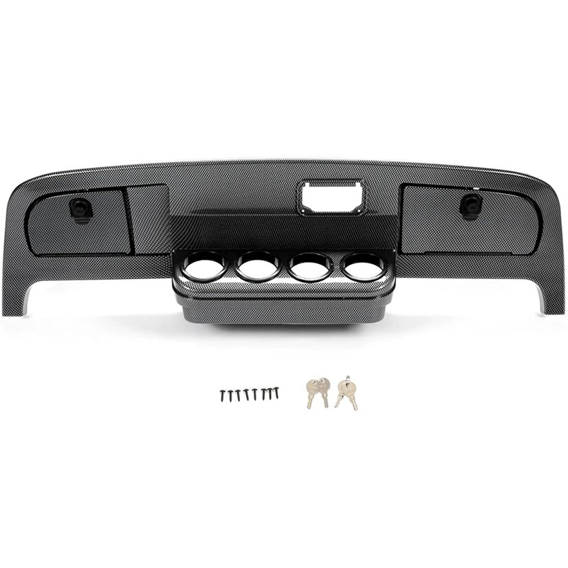 Dash Assembly Cover Carbon Fiber Style For EZGO TXT Medalist Golf Cart 1994-2013