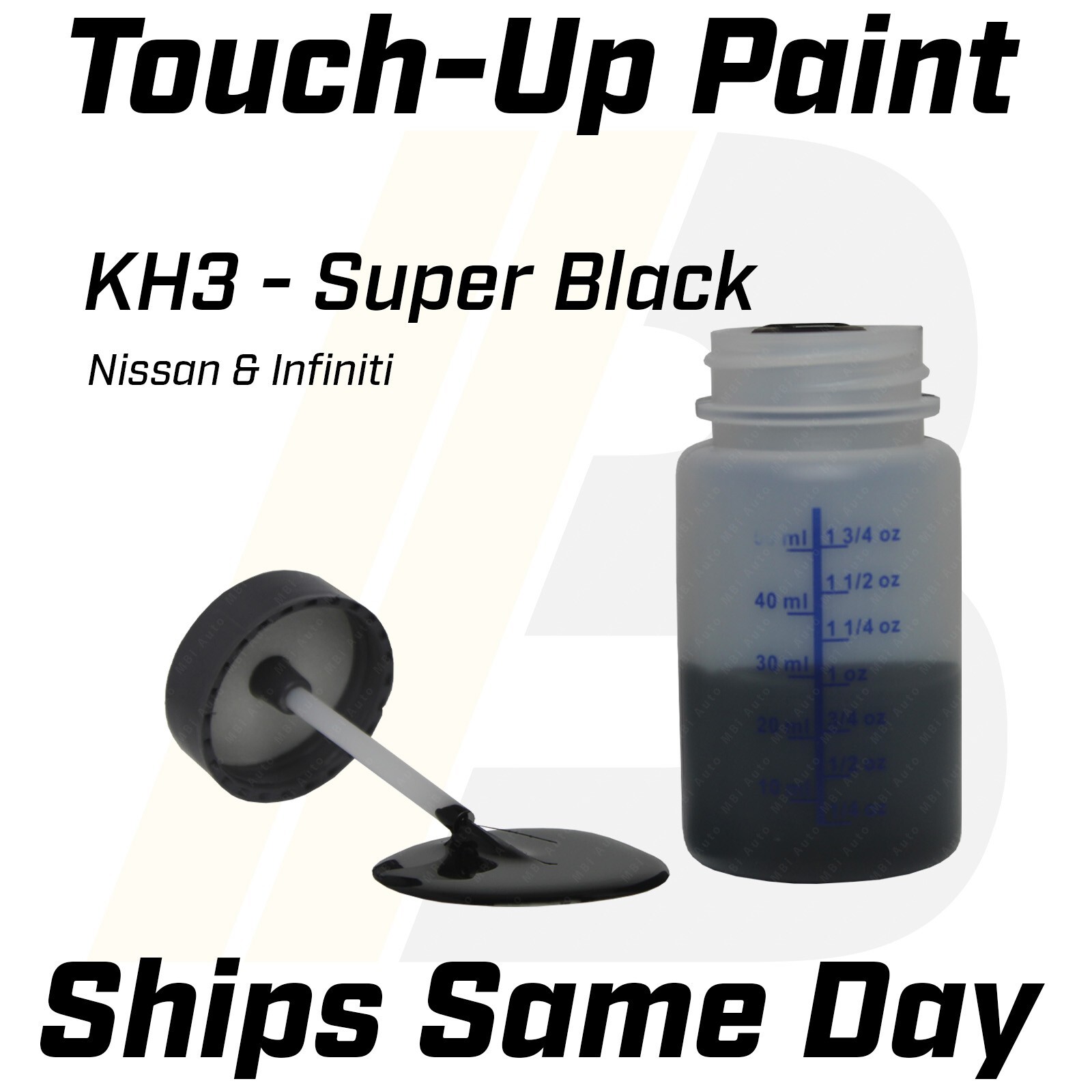 KH3 Super Black – 1 Oz Touch Up Paint Kit w/ Brush for Nissan Infiniti Car SUV