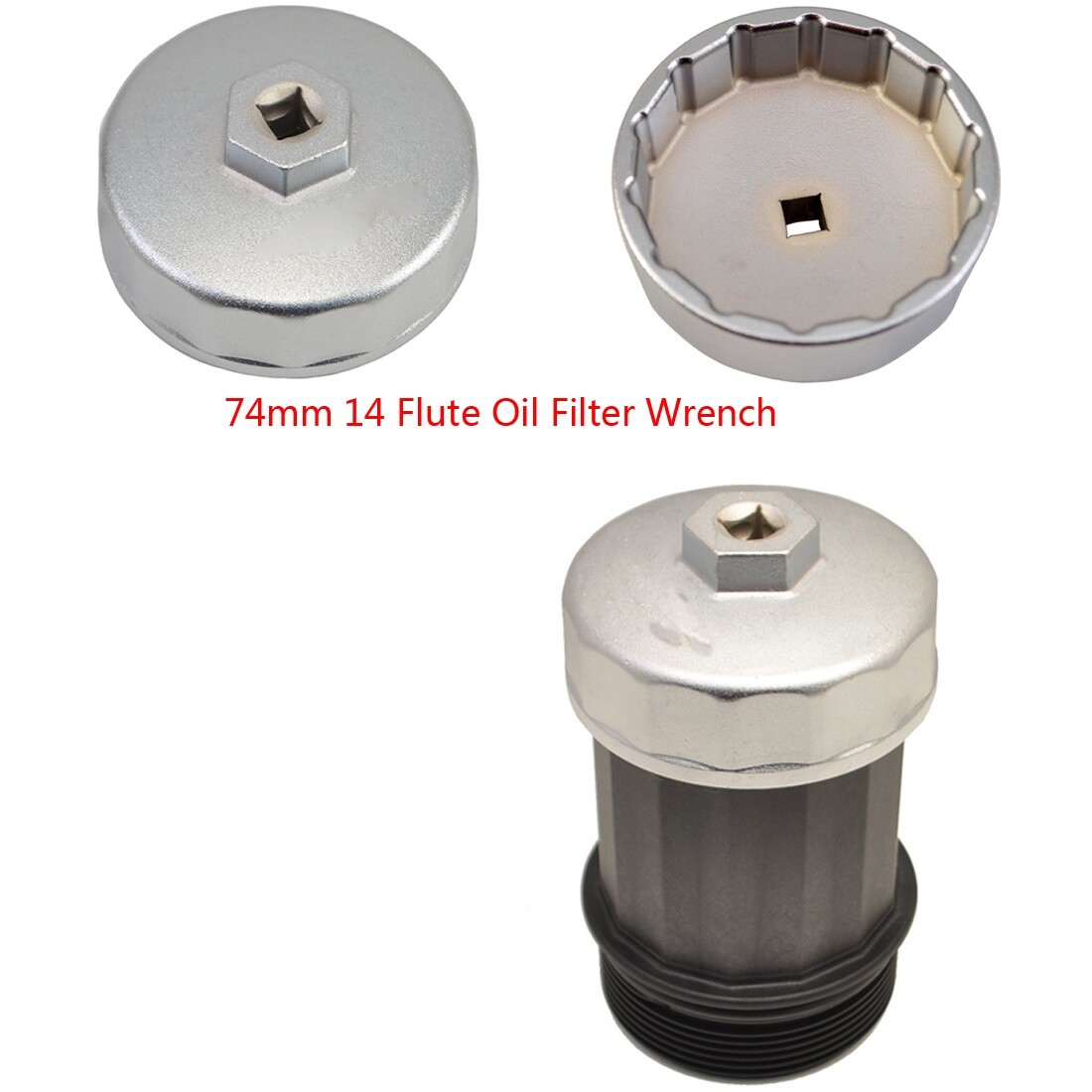 74mm 14 Flute Oil Filter Wrench Tool for Benz,VW Volkswagen,Audi,Porsche,Mazda