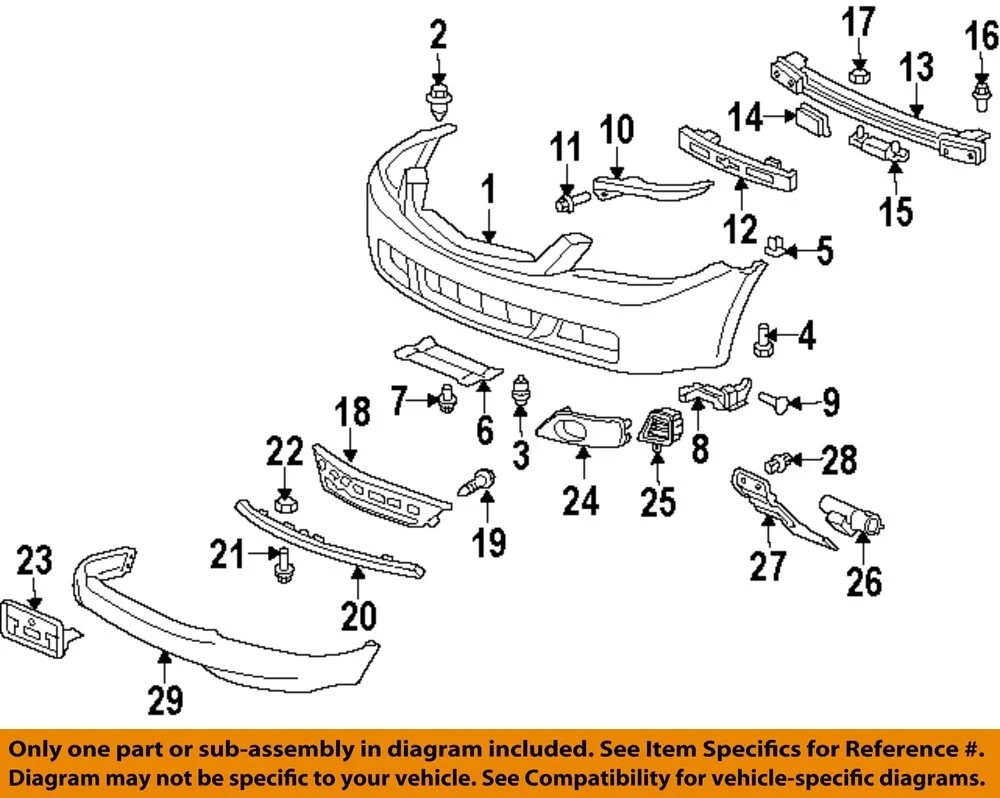 NEW OEM GENUINE 2004-2008 ACURA TSX Front Bumper Head lamp Bracket 71140-SEA-000