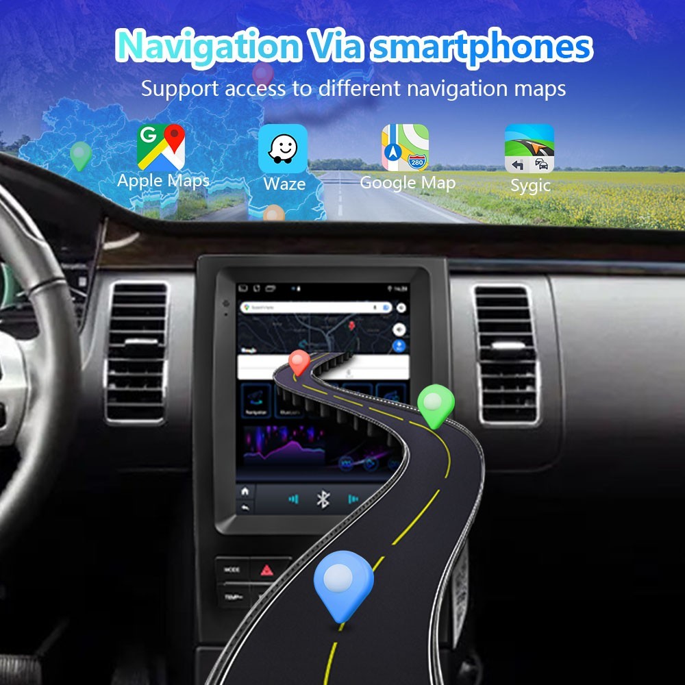 For Ford Flex 2013 – 2019 9.7″ Screen Stereo Radio Android 14.0 GPS Navi Carplay