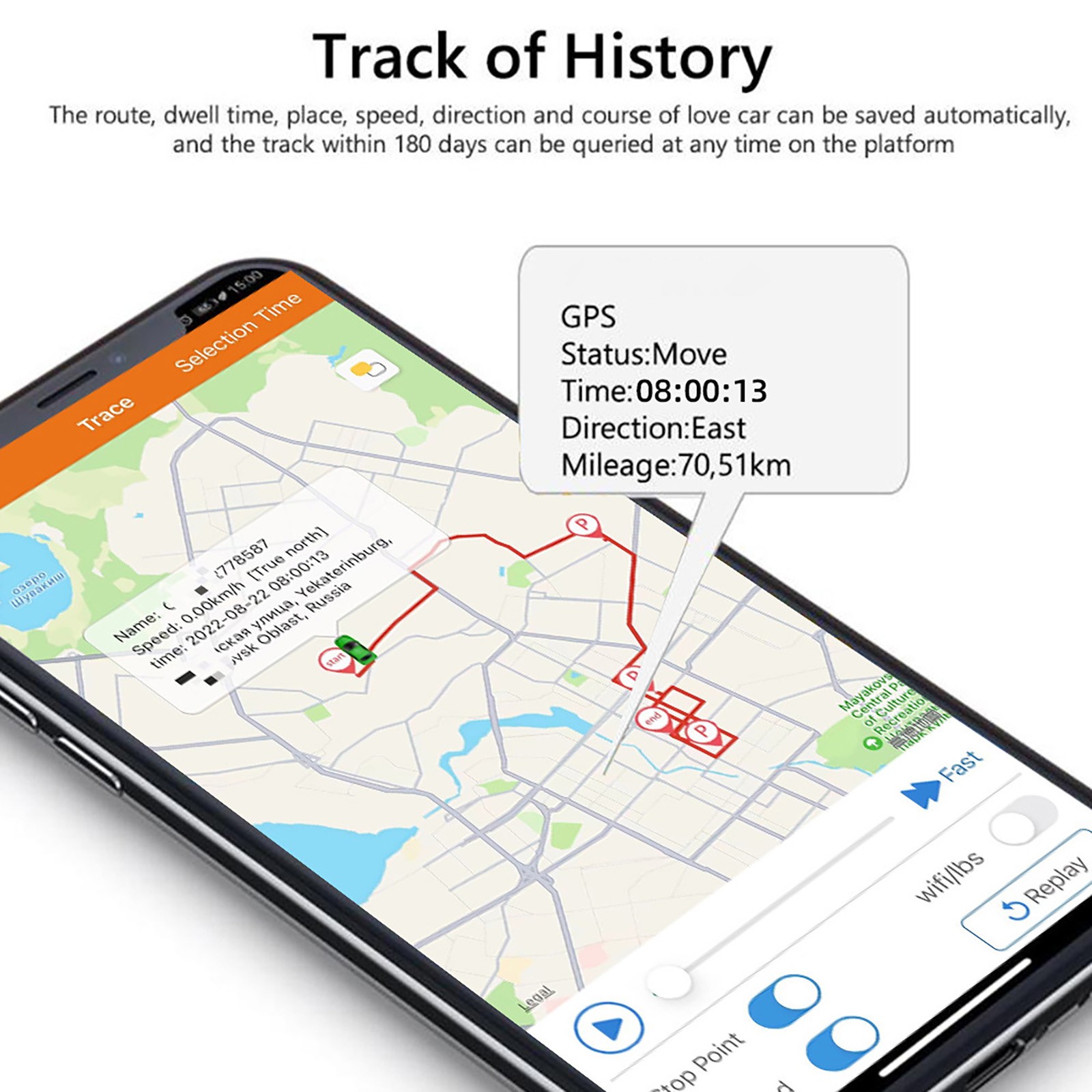 1* OBDII GPS Tracker Features excellent monitoring, track, and fence functions