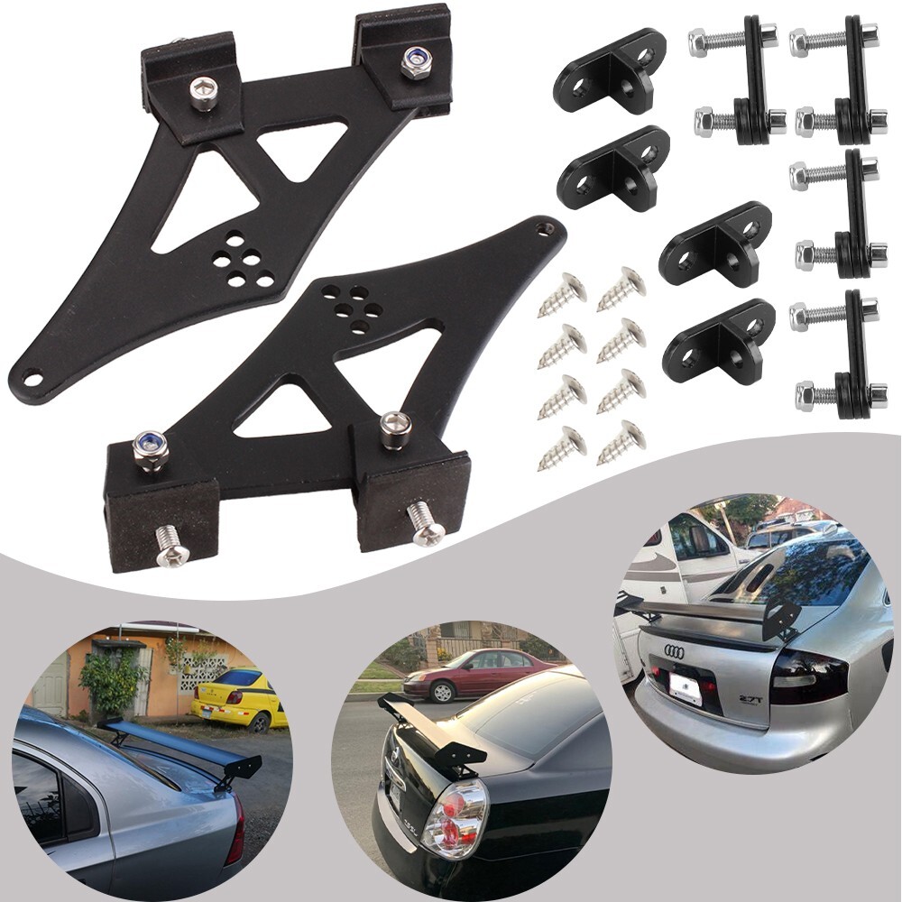 5″ Spoiler Mount Brackets Universal Car CNC Aluminum Alloy Rear Wing Trunk Tail