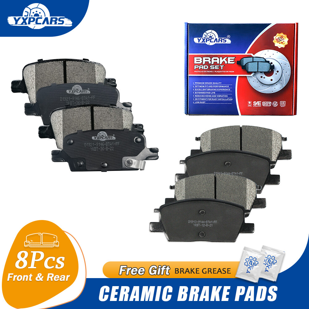 Front & Rear Ceramic Disc Brake Pads For 2016 2017 2018 2019 Chevrolet Malibu