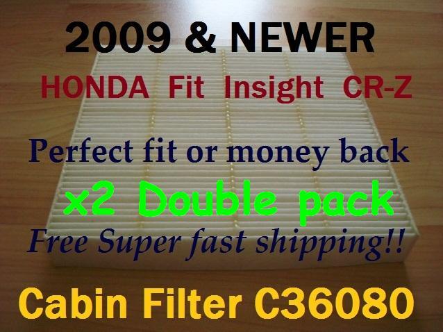 x2 C36080 HONDA Fit Insight CR-Z 2009 & Up – CABIN FILTER HIGH QUALITY Fast Ship