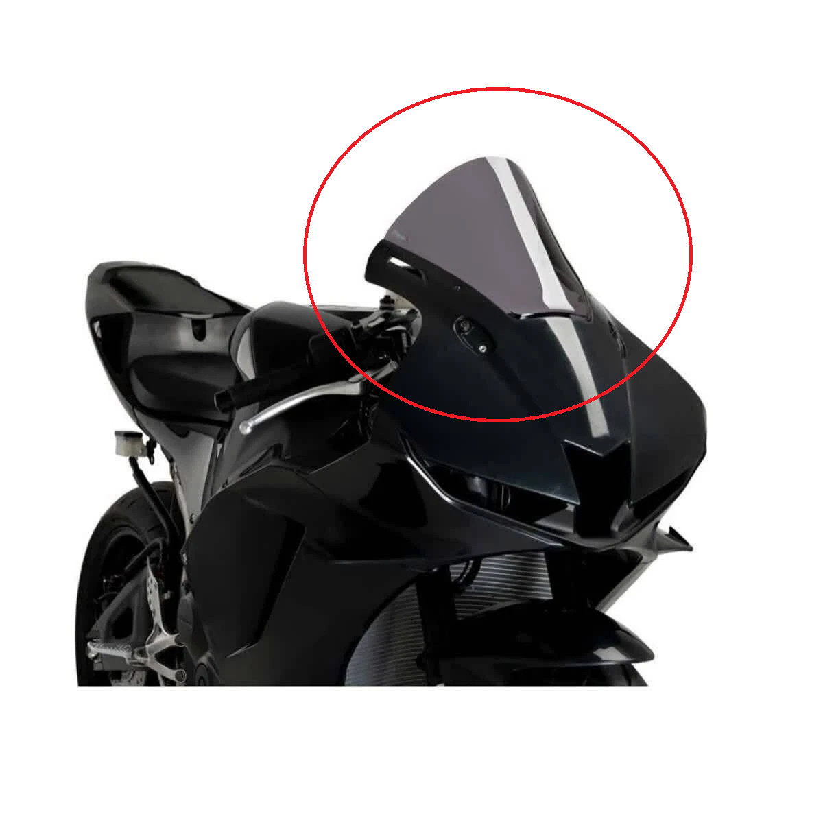 Honda CBR600RR 2023-2025 Puig R-Racer Windscreen Dark Smoke Screen # 21523F