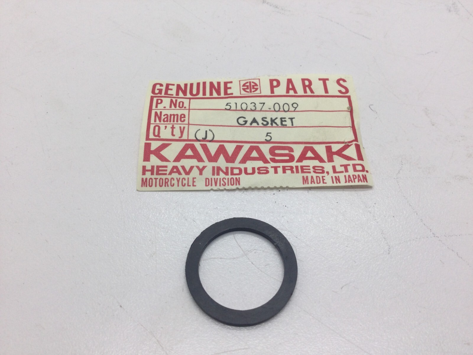 Kawasaki Motorcycle Street Bike Fuel Cock Cup Gasket Grommet Seal OEM 51037-009