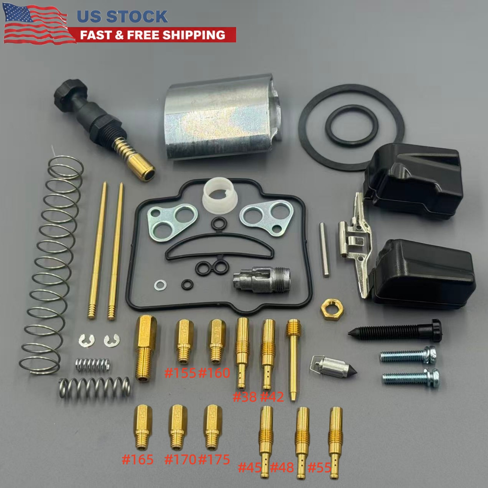 Carburetor Repair Rebuild Parts Kit for Keihin PWK 34mm 35mm 36mm 38mm 40mm 42mm