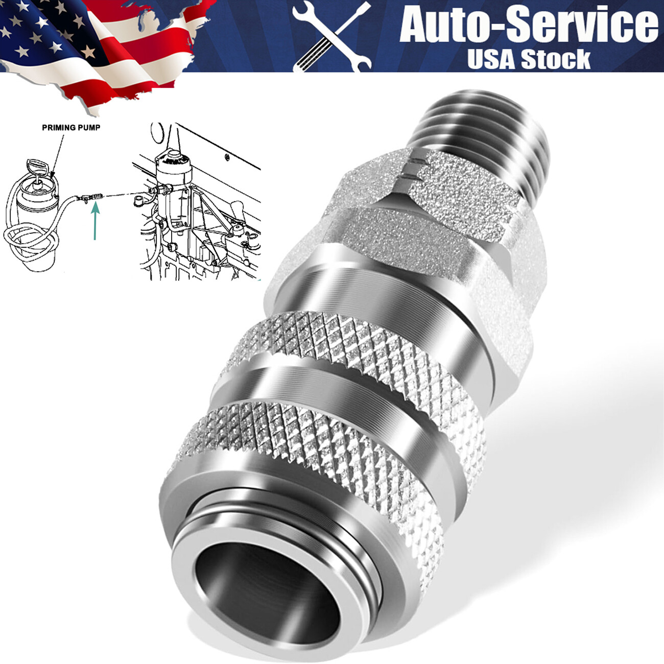 Replacement for 5869-1 & J-47912-QC Fuel System Coupler Fitting For Detroit S60