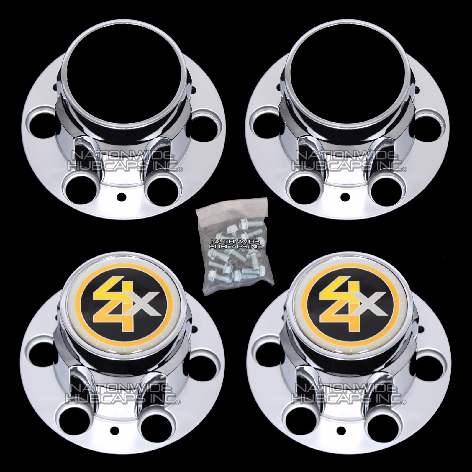 CHEVY GMC 4×4 6 Lug 15×8 15″ TRUCK RALLY Wheel Center Hub Caps Bolt On Hubs 4wd