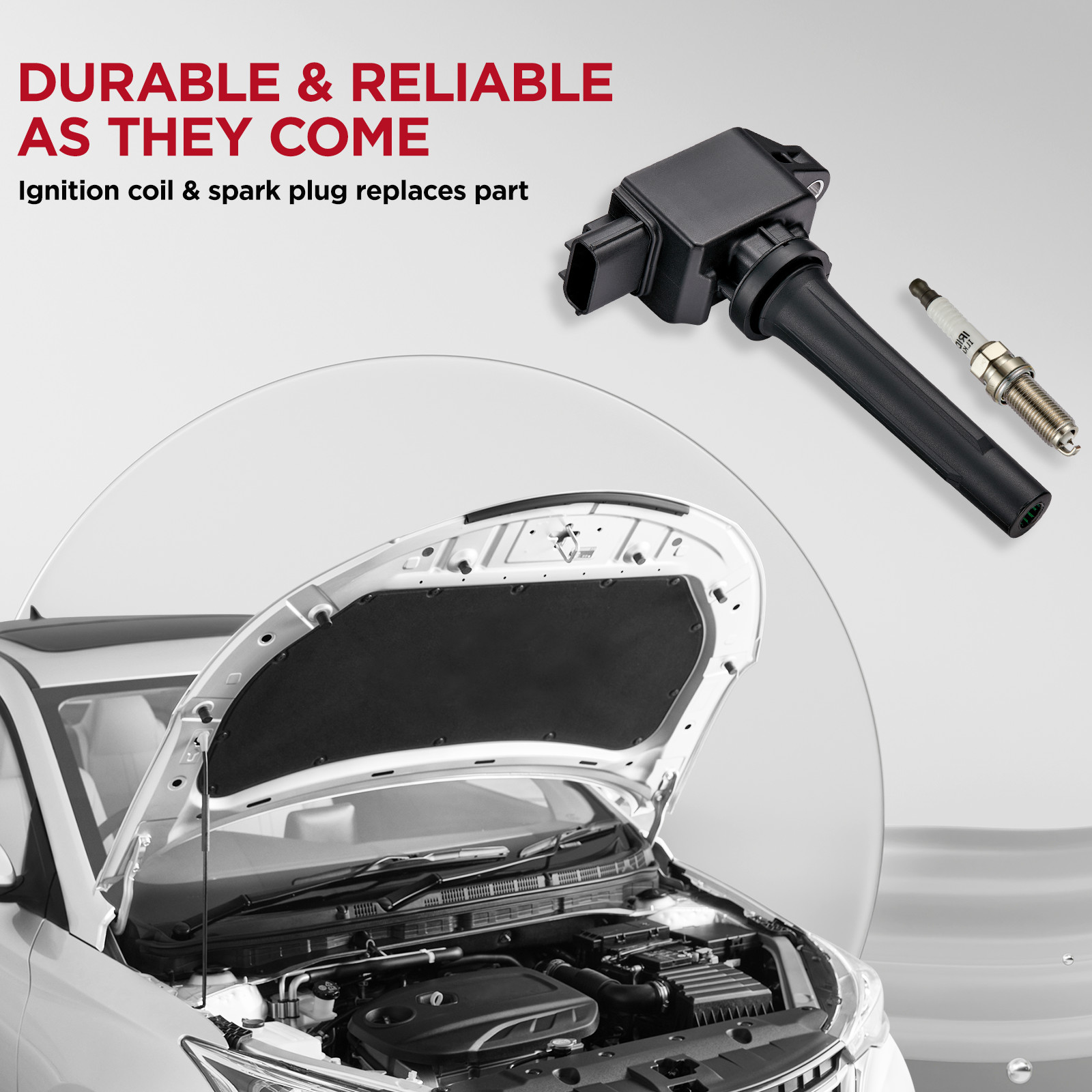 4 pack Energy Ignition Coil & Spark Plug for Mazda 3/ 6/ CX-3/ CX-5/ MX-5 UF656
