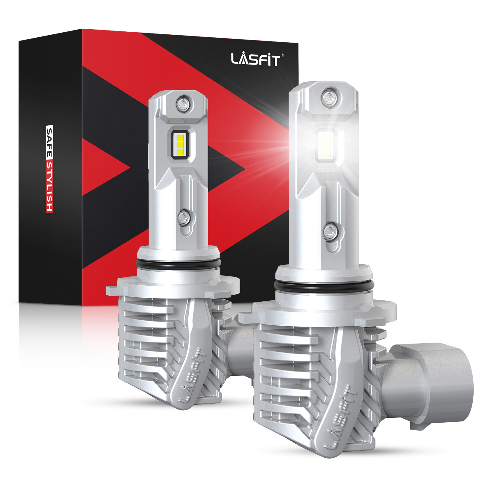 LASFIT 9005 HB3 LED Headlight High Beam Bulbs Super Bright White 6000K 2PCS