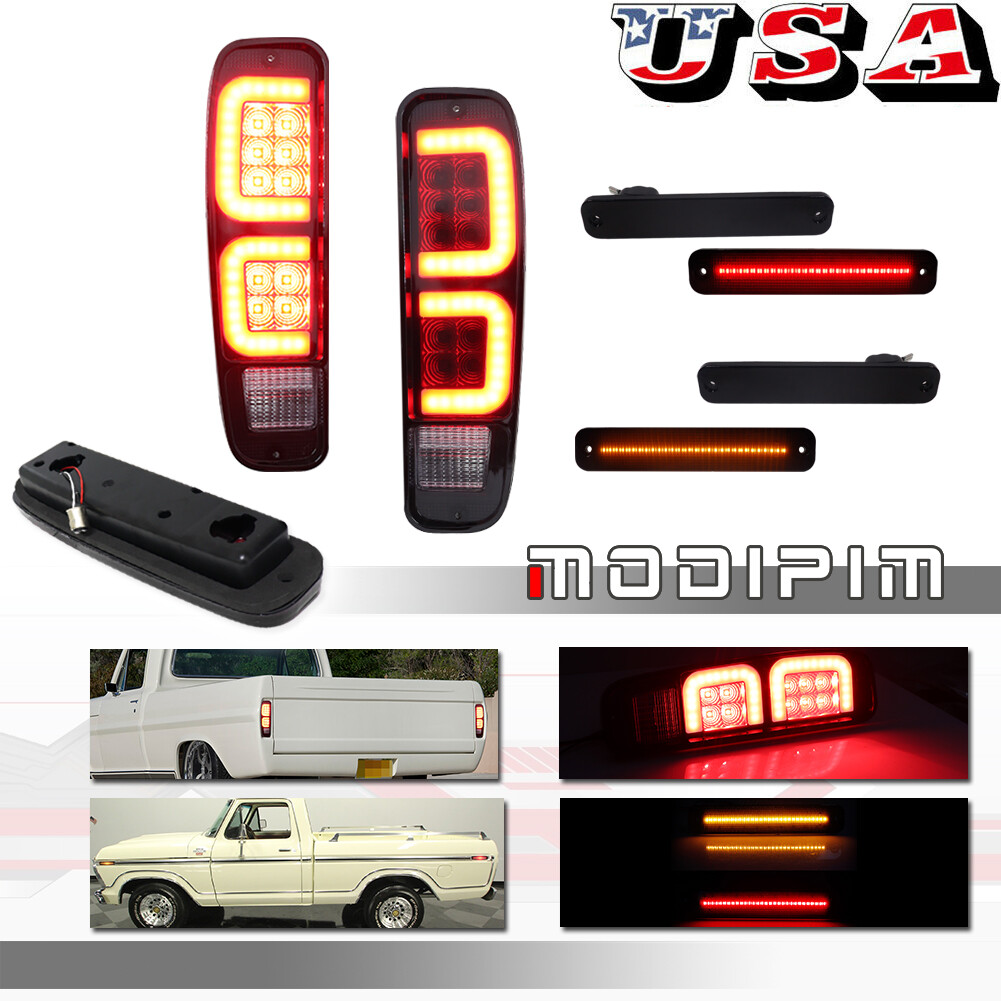 For FORD Truck 78 79 6pcs Tail Lights, Side Marker Front & Rear F100 F150 F250