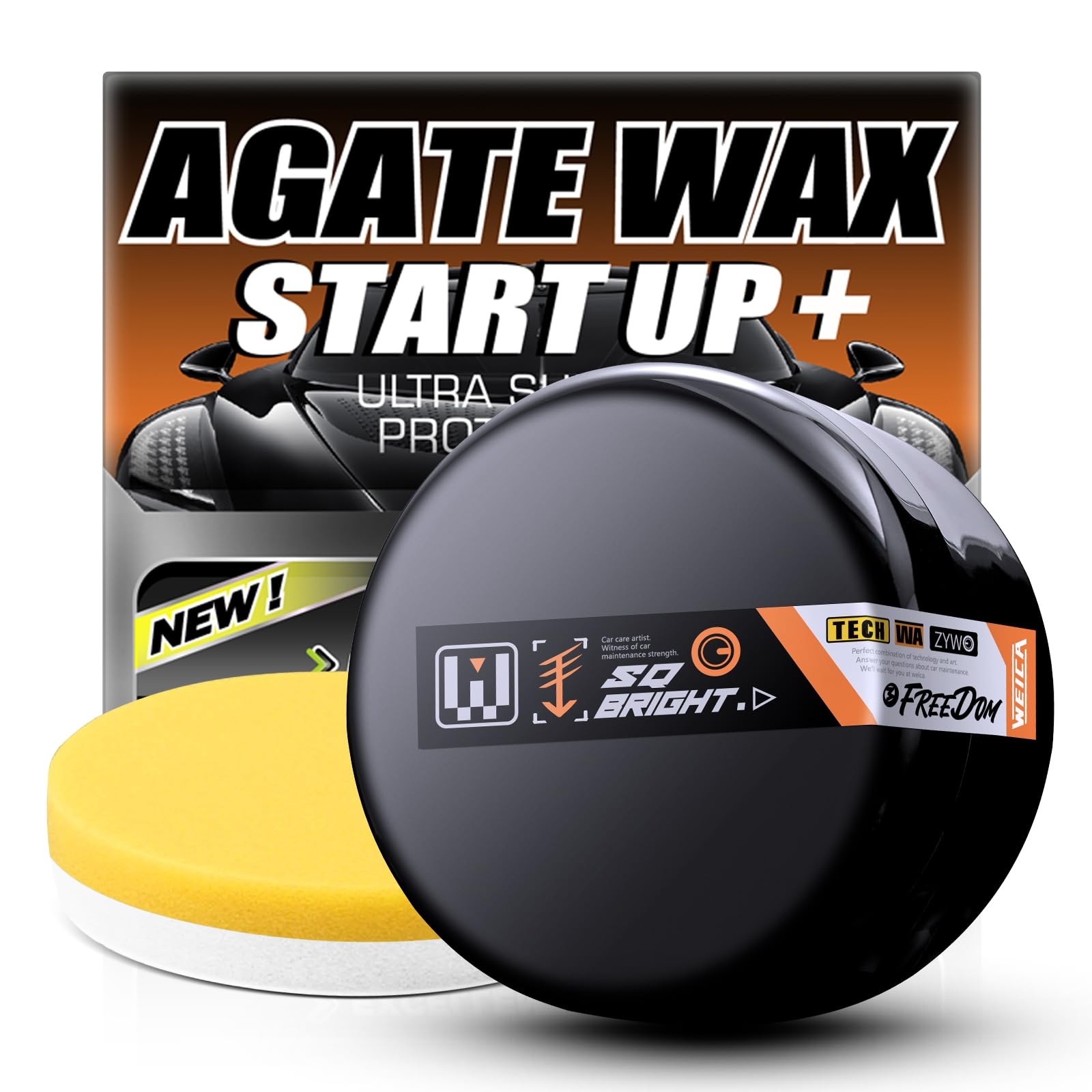 WEICA Ceramic-Boosted Carnauba Wax Paste – 6.35 Ounce (Pack of 1), GOLD WAX