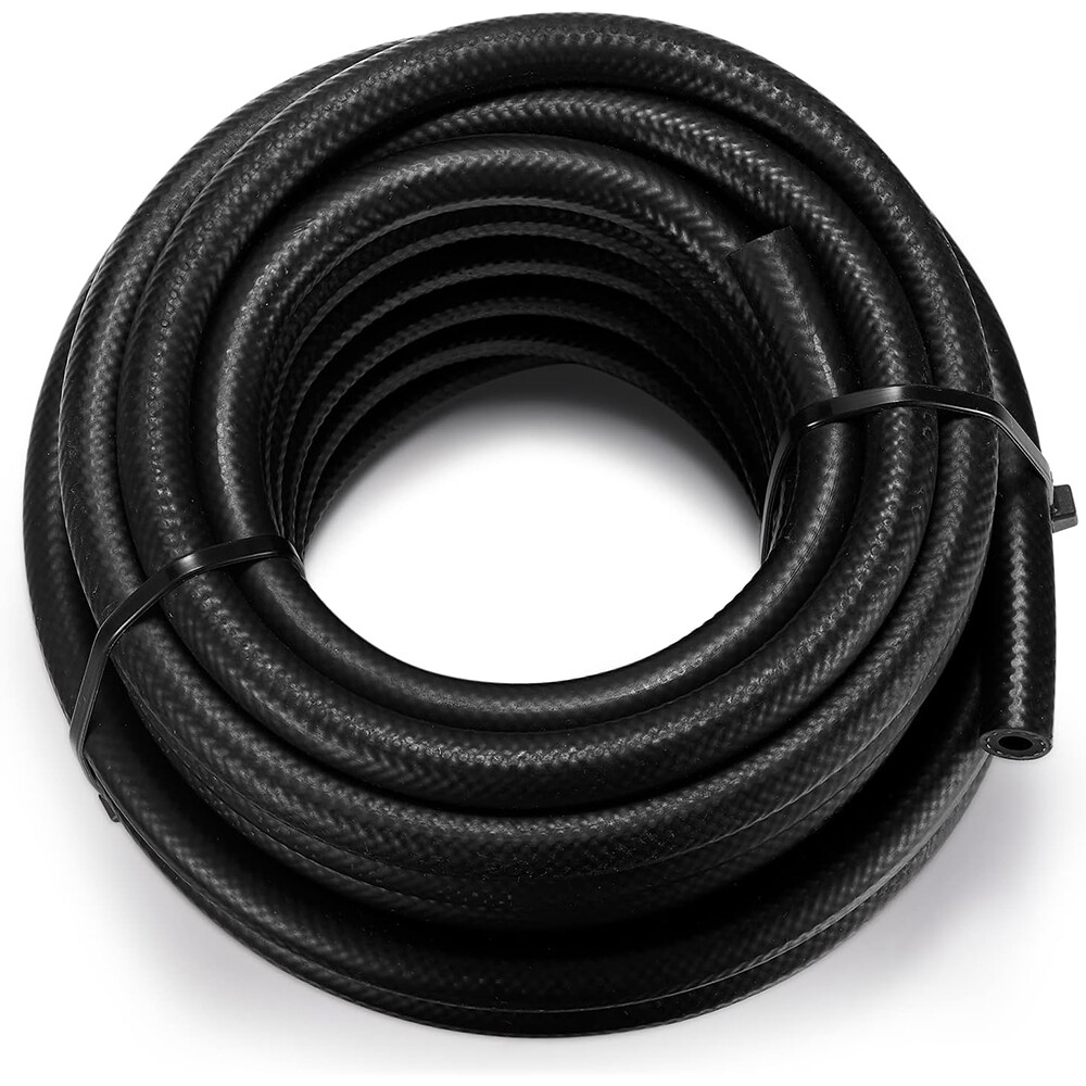 25FT Fuel Hose Line 1/4″ 6mm ID Push Lock NBR Rubber SAE 30R7 300PSI Black