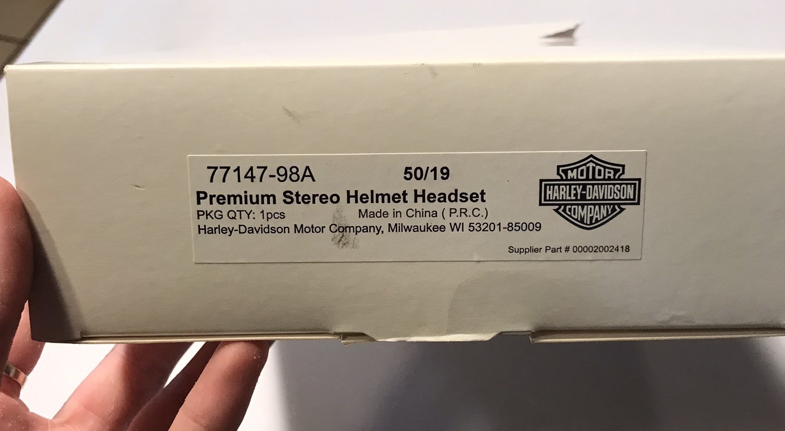 OEM NOS Harley Davidson Premium Stereo Helmet Headset P/N 77147-98A 45/15 new ?