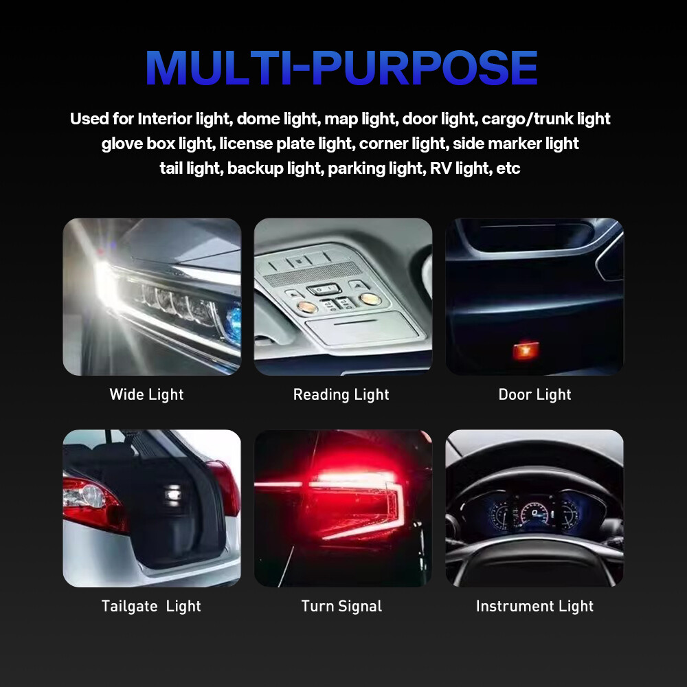 30X T10 W5W 194 168 White LED Car Interior Light Bulb License Plate Reading Lamp
