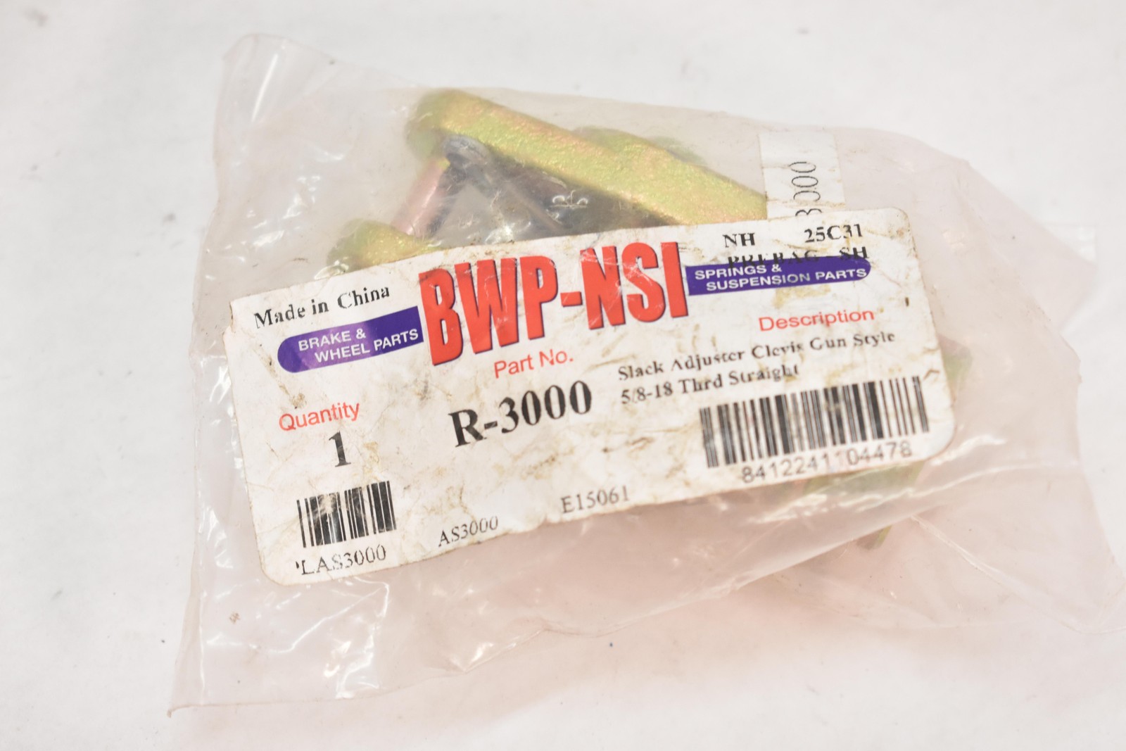 BWP-NSI R-3000 Slack Adjuster Clevis 5/8-18 Thrd Straight Truck Air Brake New