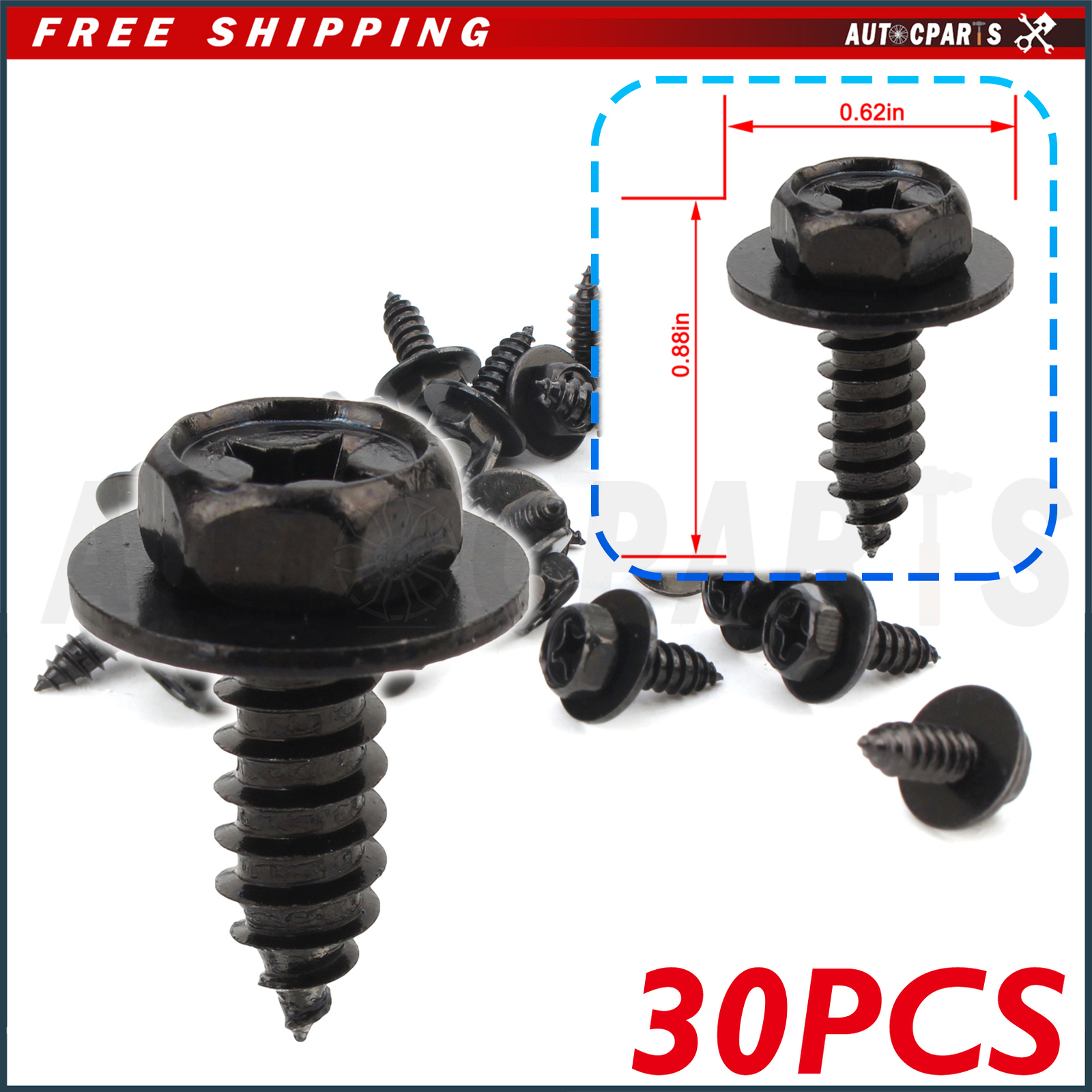 Set of 30 Screw Bolt Retainer Fender Liner Under Cover Clip 64906 For Toyota