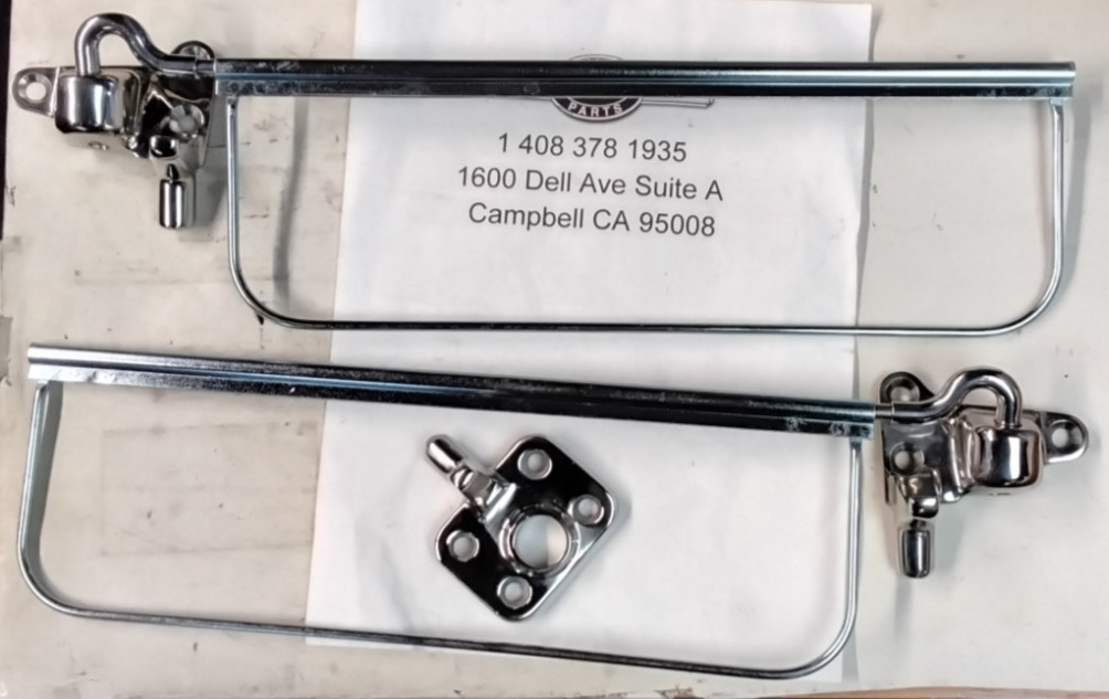 Sun Visor and Header Bracket Kit 1940 Ford Car Convertible 01A-6604145-K free s