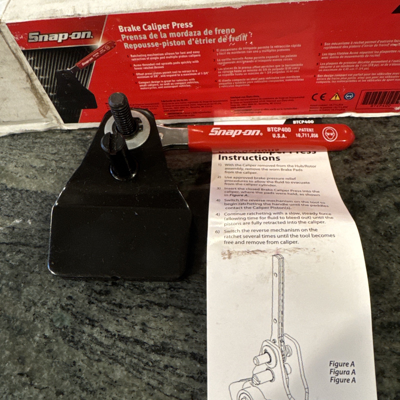 Snap On btcp400 brake caliper press compact design 3/8”-1-3/4” new