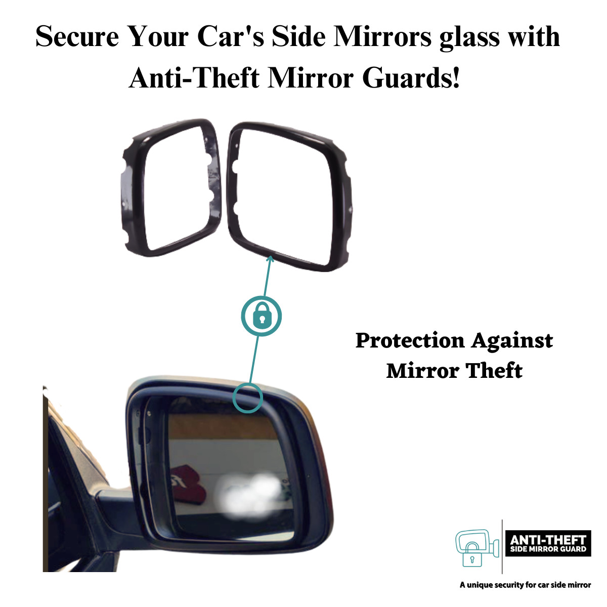 Anti-Theft Side Mirror Guards for Jeep Grand Cherokee 2011-2021 Mirror Locks